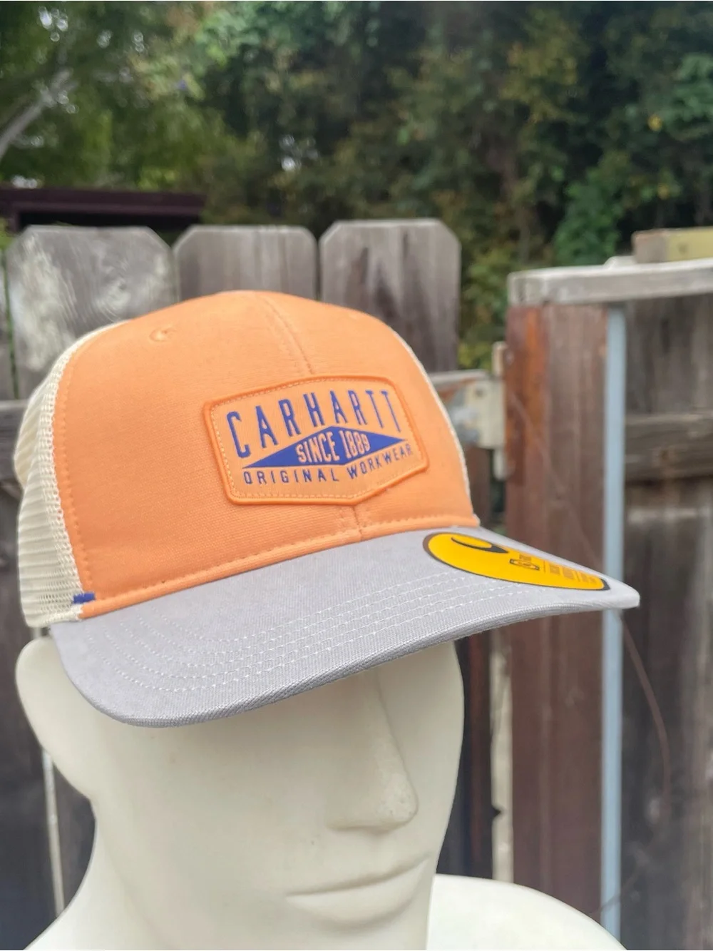 Carhartt Canvas Workwear Patch Trucker Hat Peach AH5212-M 105212-DYO One
